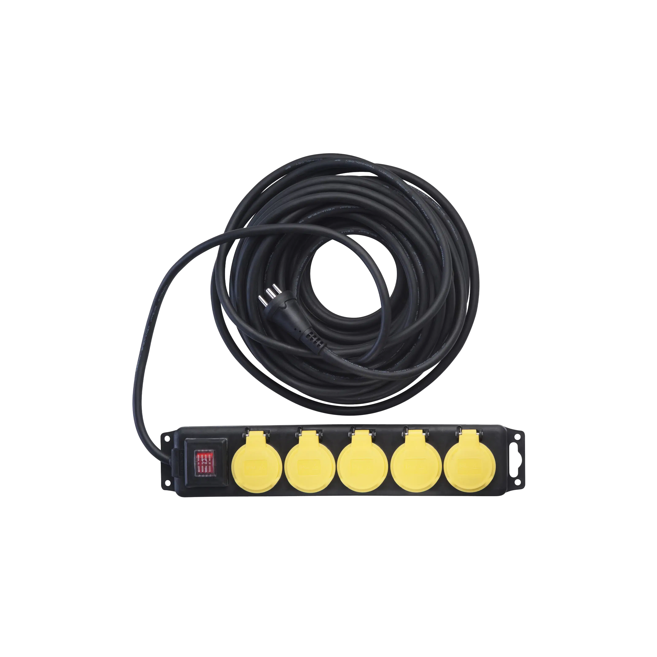 Grounded Cable Set with 5-way Socket