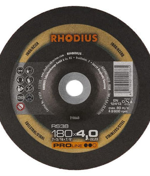 Rhodius Slibeskive RS38 180x4,0 Inox