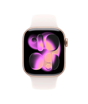 Apple Watch Series 11 GPS + Cell 42 mm rosaguld aluminum, sart fersken sportsrem - M/L