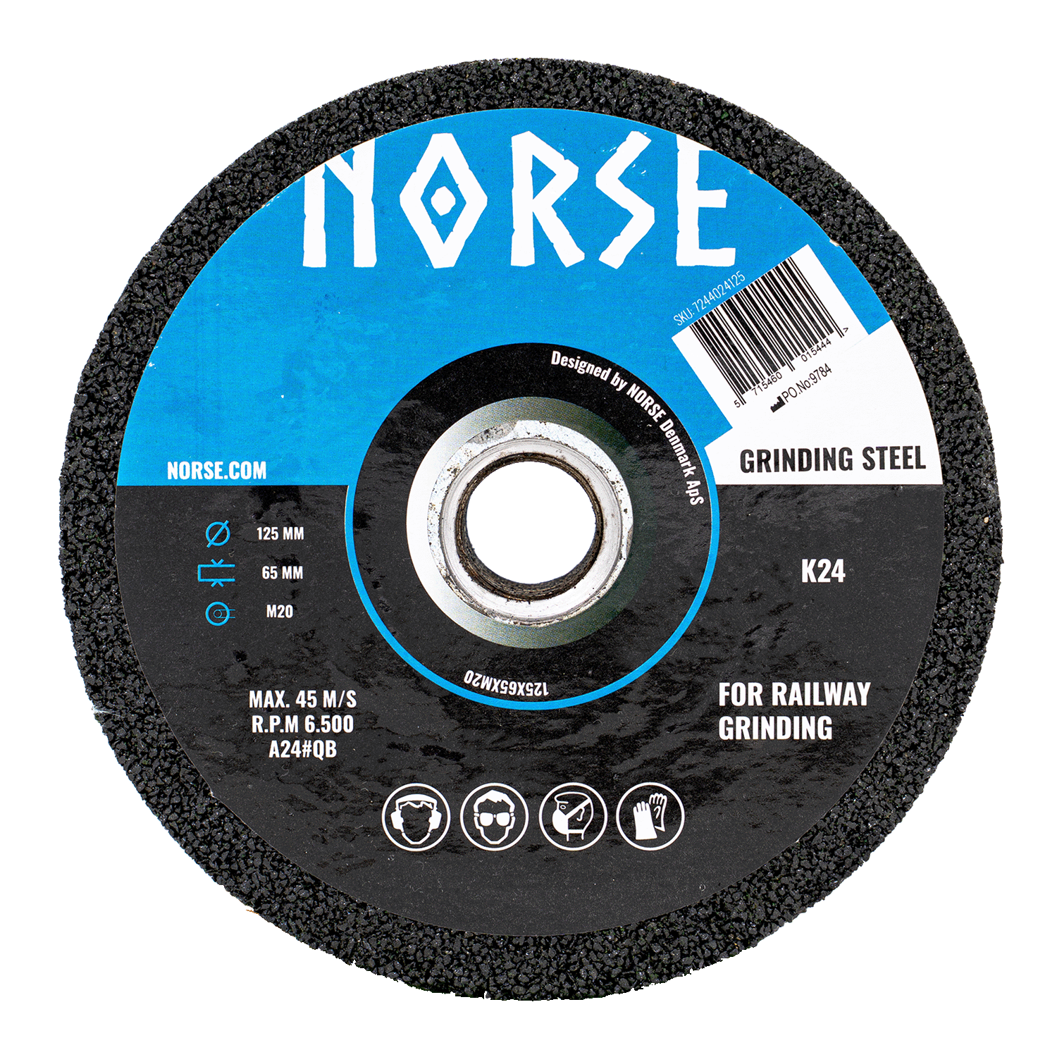NORSE CUP GRINDING STONE M20 125x65mm - K24
