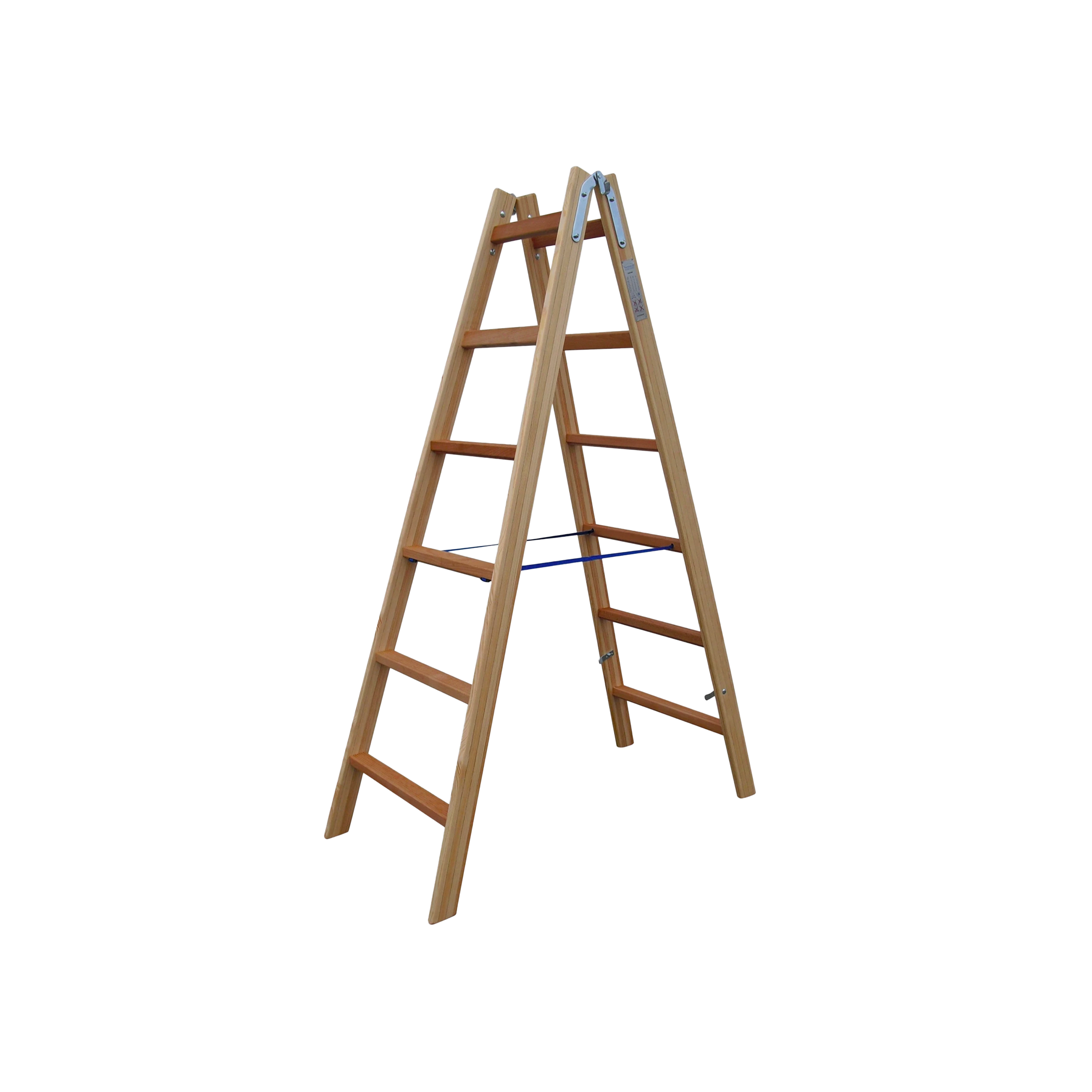Laminated Viennese ladder with solid rung