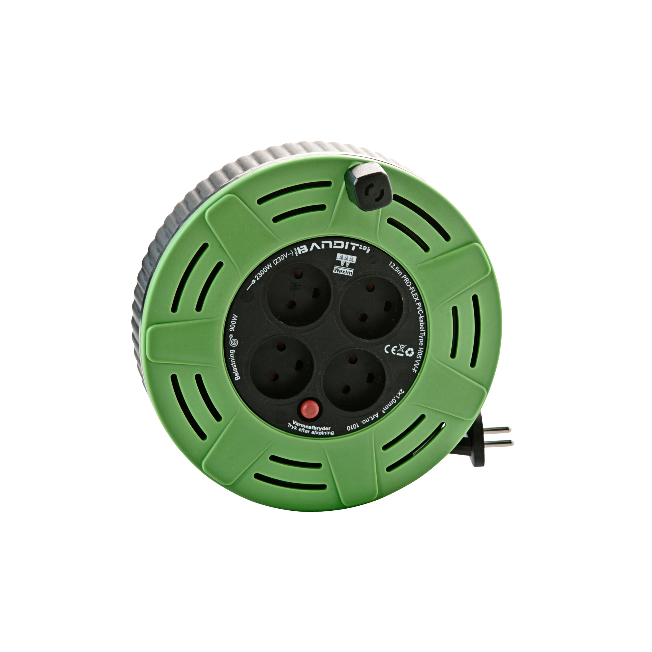 Ungrounded Cable Drum Compact with 4-way Socket