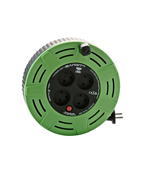 Ungrounded Cable Drum Compact with 4-way Socket