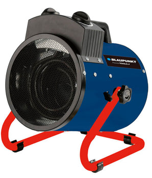 Blaupunkt EH3010, Blæser med elektrisk områdevarmer, Rustfrit stål, Indendørs, Gulv, Sort, Blå, Rød,