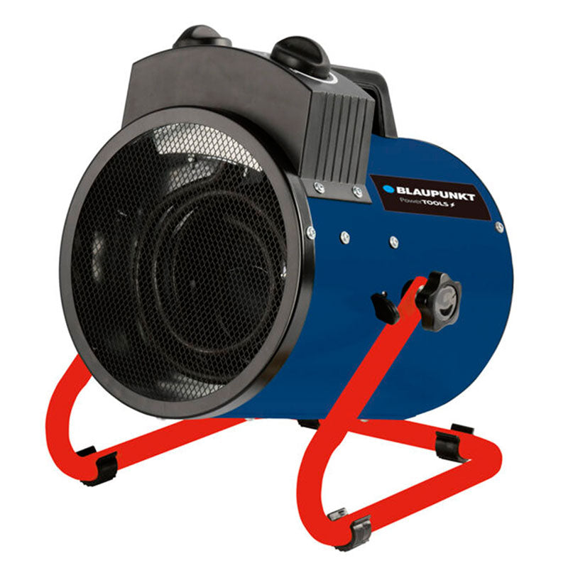 Blaupunkt EH3010, Blæser med elektrisk områdevarmer, Rustfrit stål, Indendørs, Gulv, Sort, Blå, Rød,