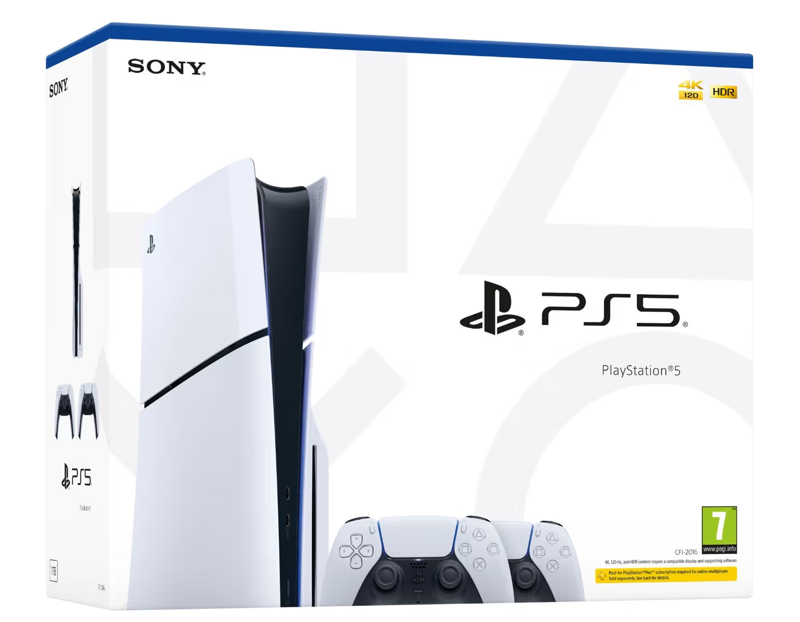PlayStation 5 Slim Standard Edition spillekonsol (2 DualSense Bundle)