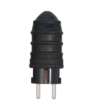 Grounded Schuko Rubber Plug