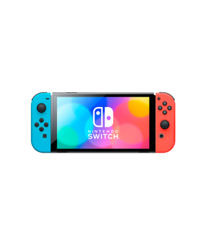 Switch OLED | Black Gaming Console with Neon Joy-Con Controllers