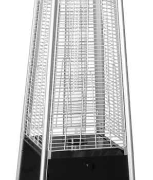 Patio Heater Square, 227 cm, Sort + cover