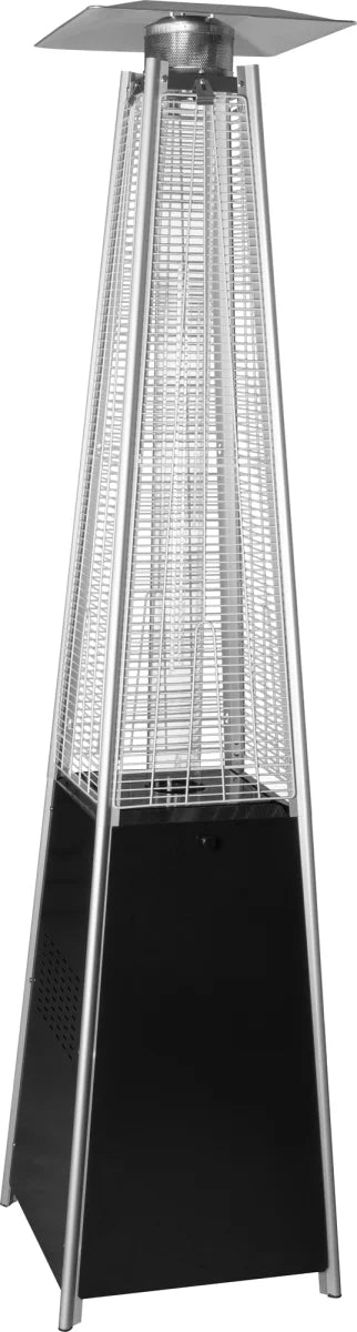 Patio Heater Square, 227 cm, Sort + cover