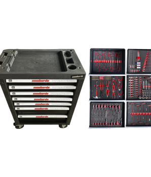 Tool trolley 192 pieces with 7 drawers